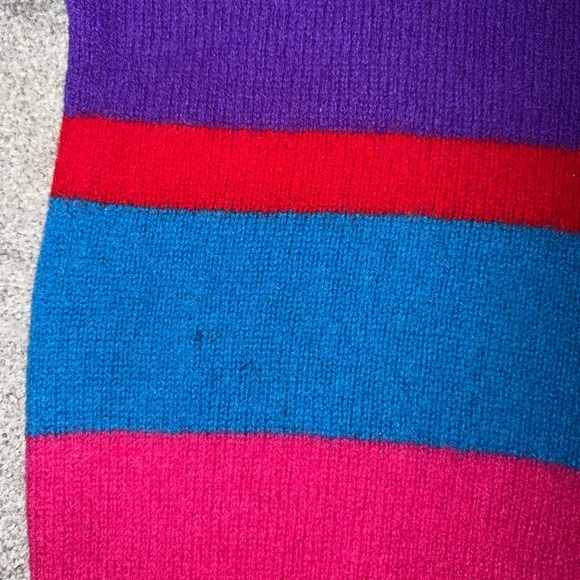 VNTG Polo Ralph Lauren Multicolor Crewneck 100% Wool Sweater - Picture 3 of 4